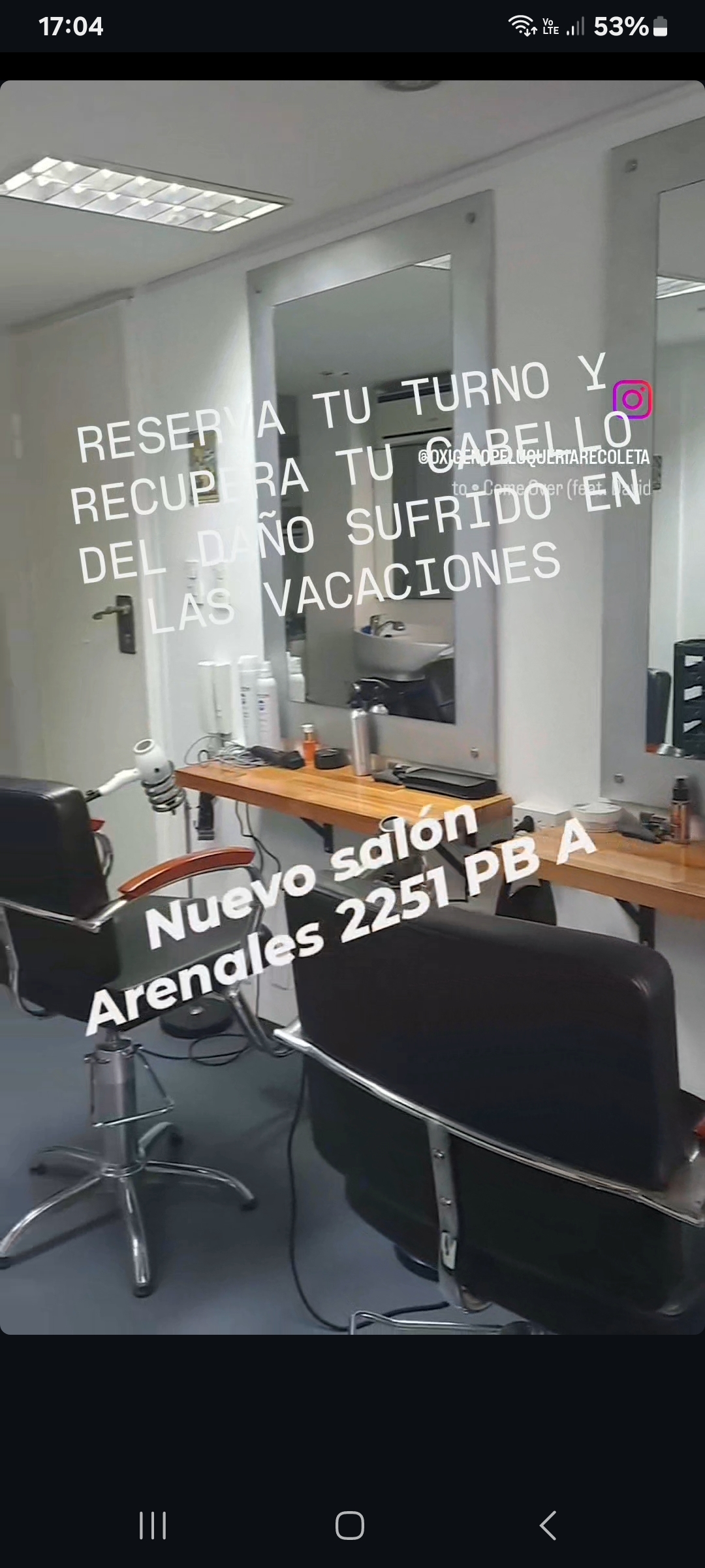 Oxigeno peluquería Recoleta